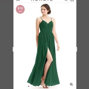 Azazie dark green bridesmaid dress